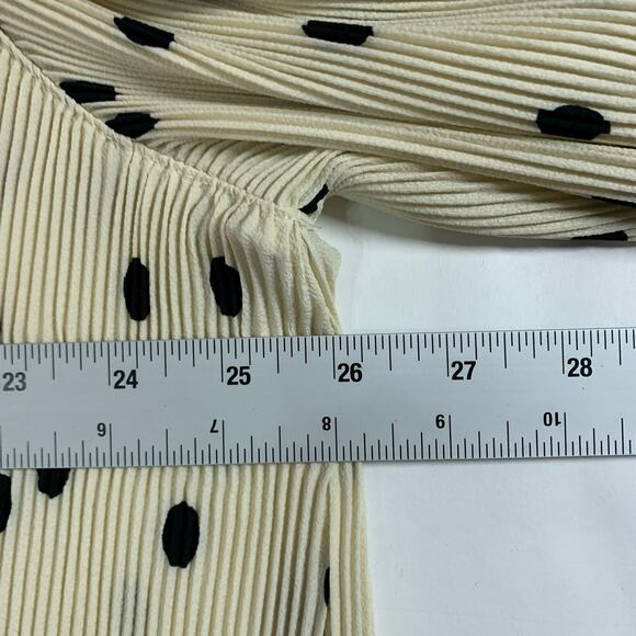 Sézane Rosalinda Blouse 14 Black Ecru Polka Dot Print Career Feminine Corpcore - Picture 7 of 9